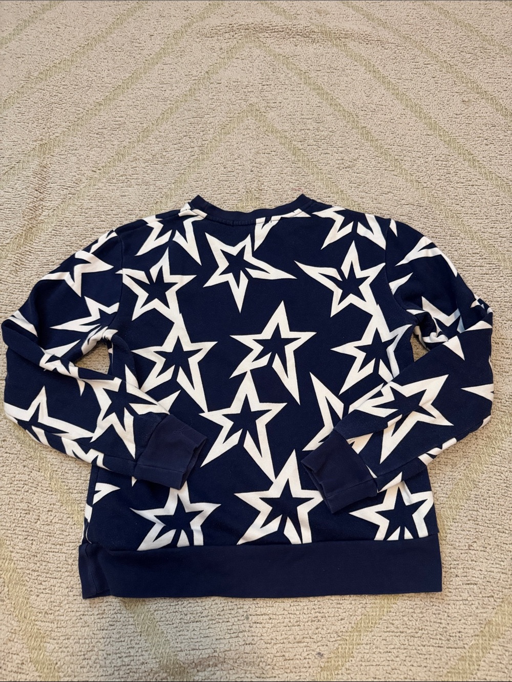Perfect Moment Star Print Sweatshirt Navy White XS Luxury Ski Athleisure - Picture 4 of 4